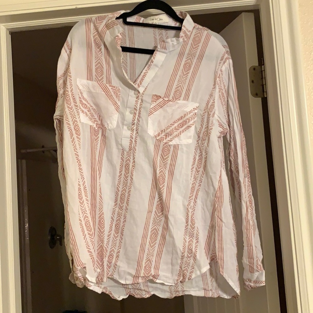 Eden and Olivia- long sleeve shirt in Large